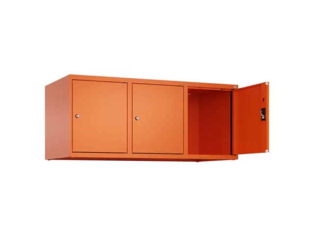 opzetkast,v. locker,3vak.,vak B 400mm,HxBxD 500x1200x500mm
