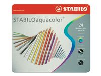 Kleurpotloden Stabilo Aquacolor 24Stuks Metalen Etui Assorti