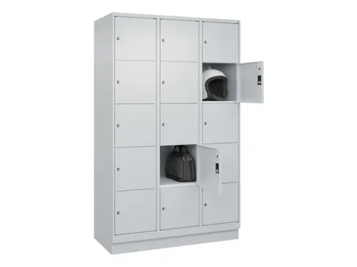 lockerkast HxBxD 1950x1200x500mm 3x5vakken cil.-slot sokkel