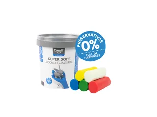 Klei Creall supersoft rood/blauw/groen/geel/wit assorti - 1