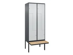 Z-garderobekast,HxBxD 2120x800x815mm,4vak,vak B 400mm,cil.-slot