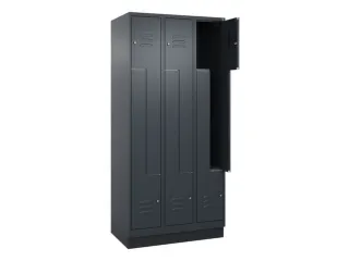 Z-garderobekast,HxBxD 1950x900x500mm,vak B 150/300mm,cil.-slot,sokkel - 2