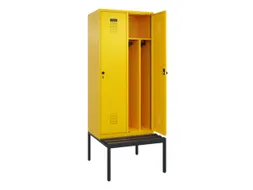 locker met bank,voor scheiding van kleding,HxBxD 2120x800x815mm,2vak
