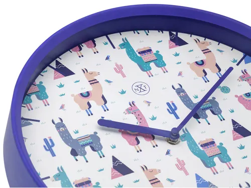 Wandklok nXt Alpalca dia 30cm kunststof blauw