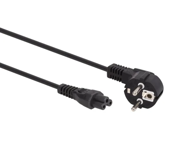 Voedingskabel CEE 7/7 90° + C5 L=1.8m H05VV-F 3G0.75mm²