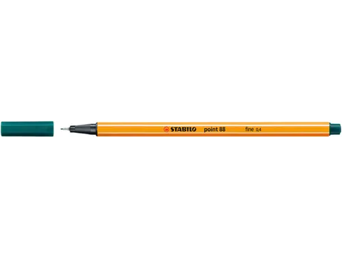 Fineliner STABILO point 88/53 turquoise groen 0.4mm