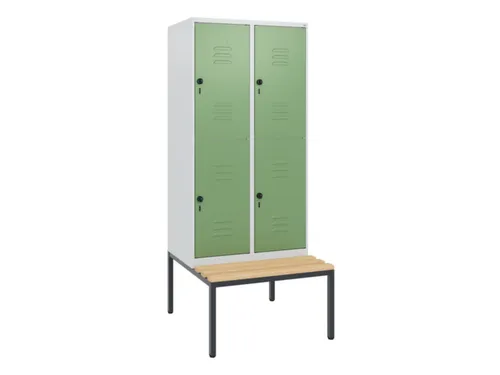 Dubbeldekse dekenkist,HxBxD 1950x800x815mm,2x2vak.,vak B 400mm