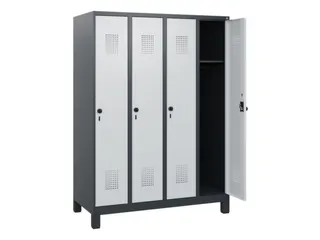 schoollocker,HxBxD 1630x1200x500mm,4vak,vak B 300mm,draaigrendel - 1