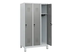 schoollocker,HxBxD 1630x900x500mm,3vak,vak B 300mm,draaigrendel,voeten