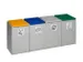 Caisson de tri sélectif module quadruple HxlxP 570x1410x405mm 60L