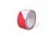 OUTLET Ruban d'avertissement 50mmx100m Rouge/Blanc 36 Rouleaux