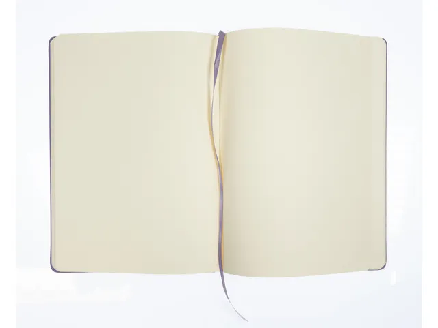 Schetsboek Kangaro A4 heather purple PU HC 80 vel 140gr roomwit met el