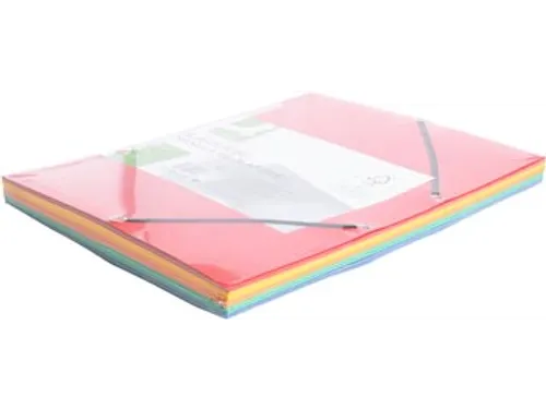 Elastomap A4 Met 3 Kleppen Karton Assorti Voor 200 Vel