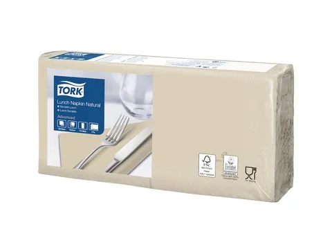 Tork 477350 Lunchservet 33x33cm 2-laags 1/4 vouw 10x200st Natural