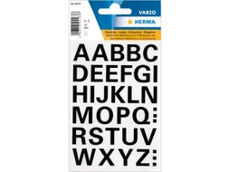 Etiket Herma 4163 15mm Letters A-Z Zwart Folie 36 stuks