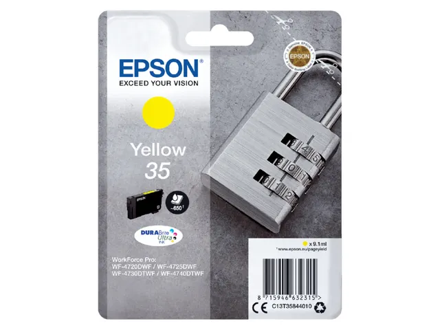 Inktcartridge Epson 35 T3584 Geel C13T35844010