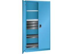 universele kast,HxBxD 1950x1000x580mm,4xStalen bodem,3lade(n),key lock