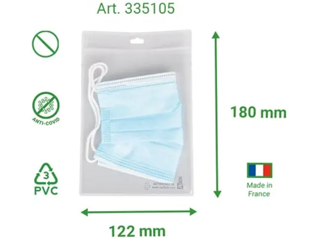 Tarifold antimicrobiële houder mondmaskers, textielband