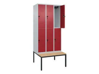 Dubbeldekse dekenkist,HxBxD 2120x900x815mm,3x2vak.,vak B 300mm - 2