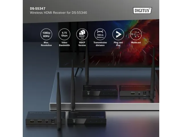 Draadloze HDMI-ontvanger voor DS-55346 Full HD