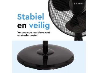 Statiefventilator BRASQ met remote Ø 40cm zwart - 6