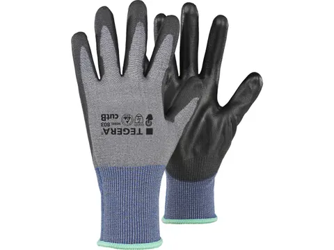 Tegera 803 ESD handschoenen, zwart/blauw/grijs, maat 9, per 6 paar