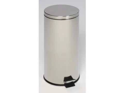 RVS pedaalemmer,30l,HxØ 640x290mm,binnenbak kunststof,romp gepolijst