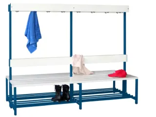 dubbele zitbank,HxLxD 1600x2000x770mm,onderstel RAL5010 - 2