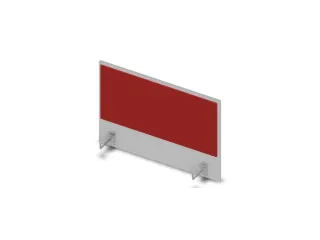 opzetpaneel bureau aanbouw zijkant MP-lichtgrijs BN4011-rood 800mm - 1