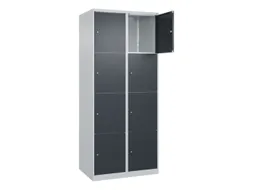 lockerkast,HxBxD 1850x800x500mm,2x4vakken,vak B 400mm,cil.-slot