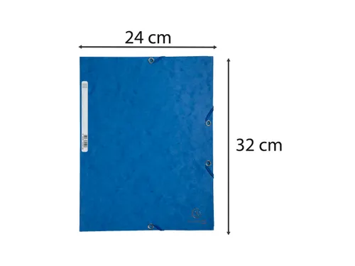 Elastomap glanskarton 400 3 klep blauw