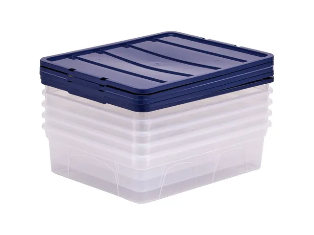 Opbergbox 12 Liter Transparant Blauw