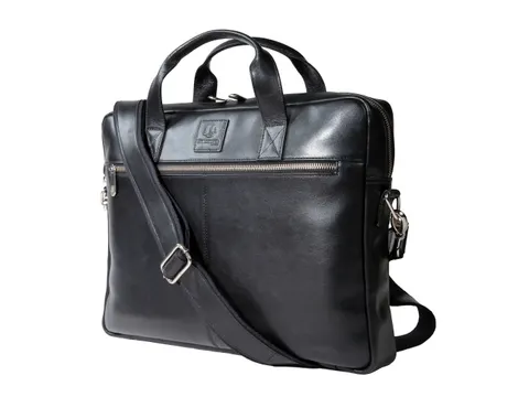 Computertas Exactive zwart leder