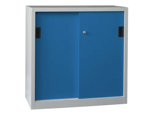 schuifdeurkast,HxBxD 1000x1000x600mm,RAL7035,front RAL5012