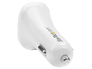 Dubbele USB autolader dual USB 24W/4.8A 2 poorts wit - 3