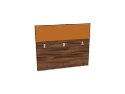 baliepaneel bureau aanbouw achter NP-tiepolo nut BN3005-geel 1400mm