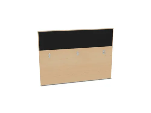 baliepaneel,v. bureau,aanbouw achter,B 1600mm,NE-esdoorn,BN8033-zwart