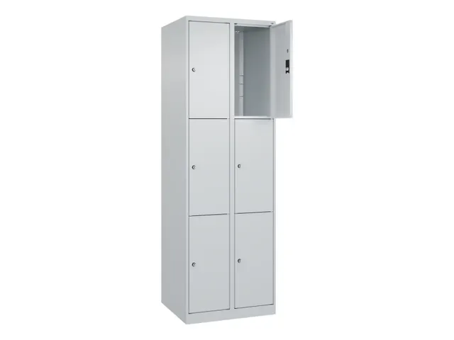 lockerkast,HxBxD 1850x600x500mm,2x3vakken,vak B 300mm,cil.-slot