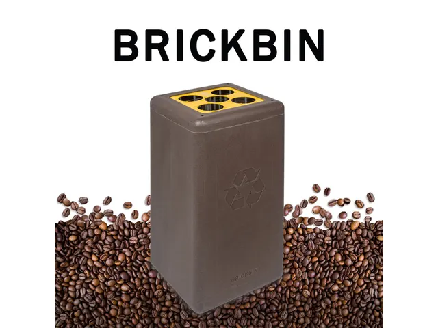 Circulaire Bekerbak BrickBin gerecycled koffiedik Cups 65 Liter