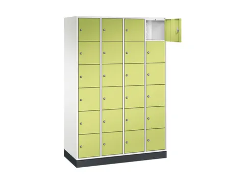 lockerkast,HxBxD 1950x1220x500mm,4x6vakken,cil.-slot,sokkel