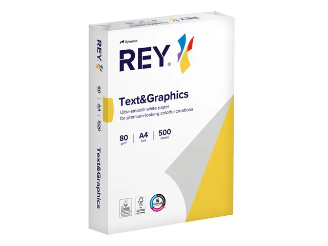 Kopieerpapier Rey Text Graphics A4 80 Gram Halve Pallet Wit