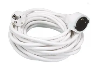 Verlengkabel 10 M - Wit - Randaarde Schuko - 3