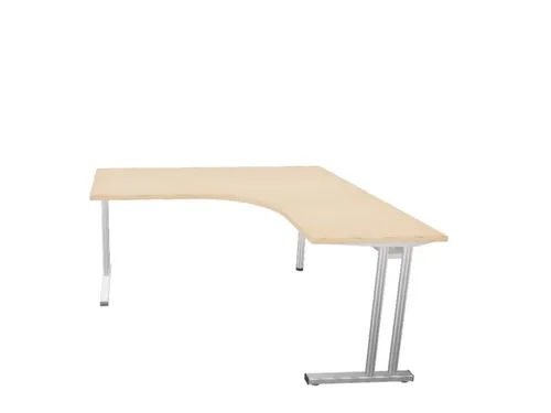 bureau in vrije vorm,HxBxD 740x1600x1600mm,vrije vorm,NE-esdoorn