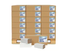 Handdoek Z-vouw 1-laags 25x23cm 20x250 Stuks Naturel Pallet
