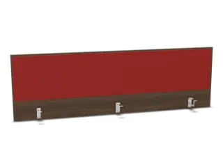 opzetpaneel bureau aanbouw achter NV bruin hickory BN4011-rood 1800mm - 1