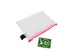 etui A6 PVC-vrij transparant met neon roze ritssluiting