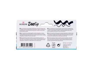 Duotip Talens Ecoline set à 3 stuks zwart en grijs - 5