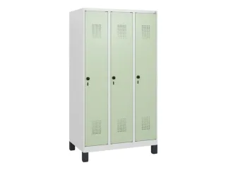 schoollocker,HxBxD 1630x900x500mm,3vak,vak B 300mm,draaigrendel,voeten - 2