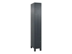Z-garderobekast,HxBxD 1950x300x500mm,vak B 150/300mm,cil.-slot,voeten