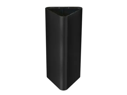 afvalbak,60l,HxBxD 800x380x380mm,romp staal zwart,gesloten